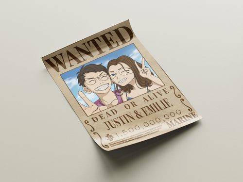Poster Imprimé Wanted One Piece Personnalisé